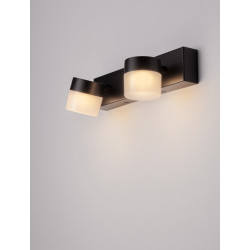 LUCES NUEVA LE44304/5 LED wall lamp black, 2 sizes, IP44, modern