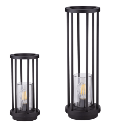 LUCES OJEDA LE73634/5 zewnętrzna lampa stojąca IP65, E27, czarna