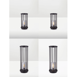 LUCES OJEDA LE73634/5 zewnętrzna lampa stojąca IP65, E27, czarna