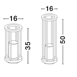 LUCES OJEDA LE73634/5 outdoor standing lamp IP65, E27, black