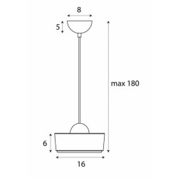 MAXlight Lipari I P0542 LED hanging lamp 524lm, 3000K, IP20 6W, gold