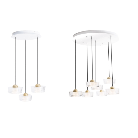 MAXlight Lipari P0543/4 elegant LED hanging lamp gold 3000K IP20