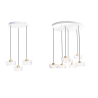 MAXlight Lipari P0543/4 elegant LED hanging lamp gold 3000K IP20