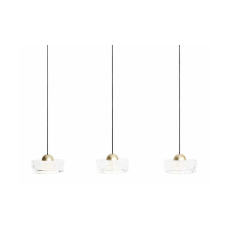 MAXlight Lipari III P0545 LED hanging lamp, 22W, 3000K, gold IP20