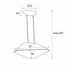 Maxlight CARBON P0567/8/9 LED hanging lamp, felt, 8W, 420lm, 3000K