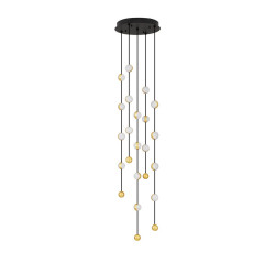 LUCES CUTERVO LE44601 black gold LED hanging lamp 64W, 4708lm IP20