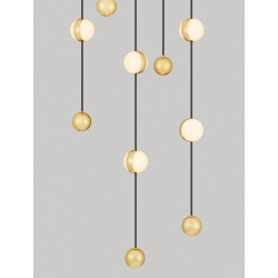 LUCES CUTERVO LE44601 black gold LED hanging lamp 64W, 4708lm IP20