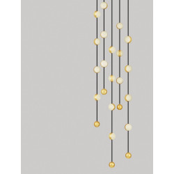 LUCES CUTERVO LE44601 black gold LED hanging lamp 64W, 4708lm IP20