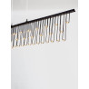 LUCES HUARAZ LE44446/7 hanging lamp black and gold, 3000K modern