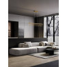 LUCES HUARAZ LE44446/7 hanging lamp black and gold, 3000K modern