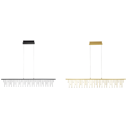 LUCES HUARAZ LE44446/7 hanging lamp black and gold, 3000K modern