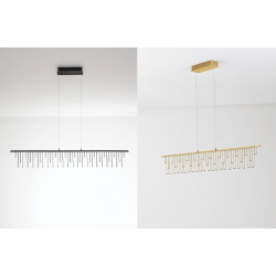 LUCES HUARAZ LE44446/7 hanging lamp black and gold, 3000K modern