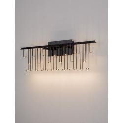 LUCES HUARAZ LE44448/9 elegant LED wall lamp black, gold, 11W, 3000K