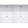 LUCES CUYO LE44210 gold LED hanging lamp 4W 3000K, metal and glass