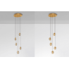 LUCES CUYO LE44212 gold LED hanging lamp 16W 832lm 3000K metal/glass