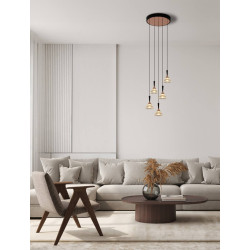 LUCES GUAY LE44215 LED hanging lamp 30W, black/gold, 1558lm, 3000K