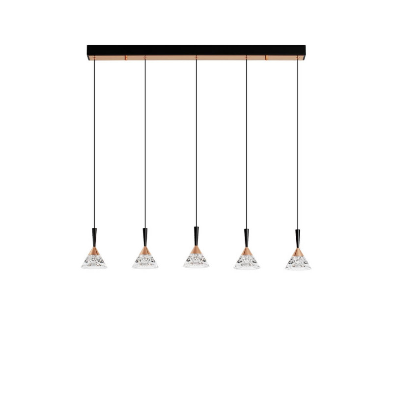 LUCES GUAY LE44216 hanging lamp black and gold, LED 3000K 30W 1558lm