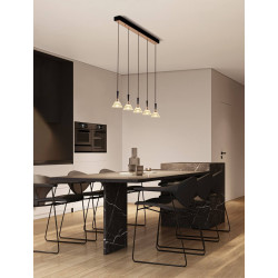 LUCES GUAY LE44216 hanging lamp black and gold, LED 3000K 30W 1558lm