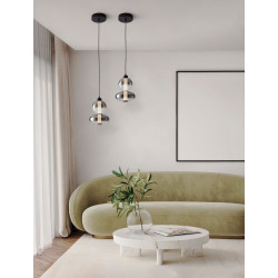 LUCES LUIS LE44220/1/2 LED hanging lamp, 3 sizes, black and gray