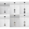 LUCES LUIS LE44220/1/2 LED hanging lamp, 3 sizes, black and gray