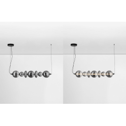 LUCES LUIS LE44223 modern LED hanging lamp 3000K 40W black and gray