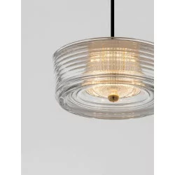 LUCES ESPINAR LE44497 LED hanging lamp 6W gold, steel/aluminum/acrylic