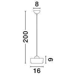 LUCES ESPINAR LE44497 LED hanging lamp 6W gold, steel/aluminum/acrylic