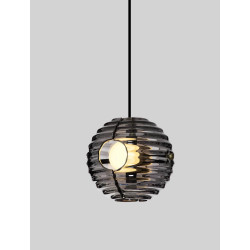 LUCES SECO LE44232 LED hanging lamp 13W, black and gold, metal/glass