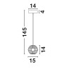 LUCES SECO LE44232 lampa wisząca LED 13W, czarno-złota, metal/szkło