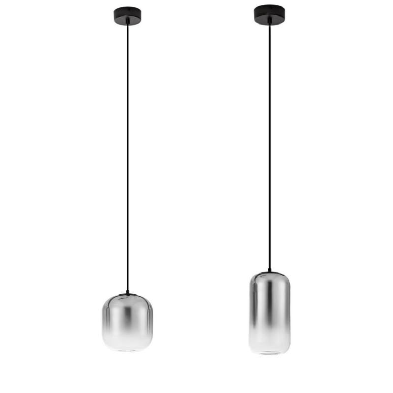 LUCES ANUCO LE44610/1 LED hanging lamp, 2 sizes, black and gray