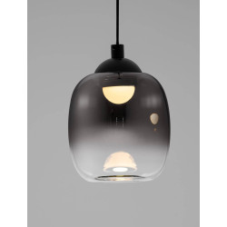 LUCES TOAY LE44237/8 LED hanging lamp black and gray steel/glass