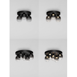 LUCES TOAY LE44241/2 LED ceiling lamp black and gray 2 sizes