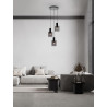 LUCES ORAN LE44244 hanging lamp black, steel/glass 3x E27 modern