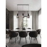 LUCES ORAN LE44245 hanging lamp black, steel/glass, 3x E27 modern