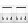 LUCES ORAN LE44245 hanging lamp black, steel/glass, 3x E27 modern