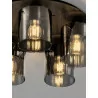 LUCES ORAN LE44246/7 ceiling lamp black, steel/glass E27, modern