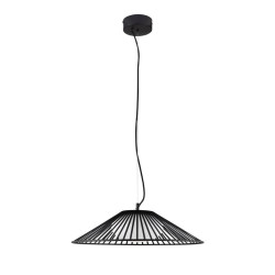 LUCES PENA LE44248/9 lampa wisząca LED czarna, metal/szkło, nowoczesna