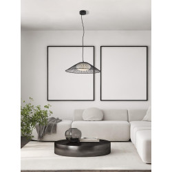 LUCES PENA LE44248/9 LED hanging lamp black, metal/glass, modern