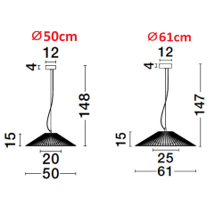 LUCES PENA LE44248/9 lampa wisząca LED czarna, metal/szkło, nowoczesna