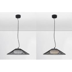 LUCES PENA LE44248/9 LED hanging lamp black, metal/glass, modern