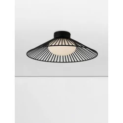 LUCES PENA LE44250 LED ceiling lamp black, metal/glass, modern