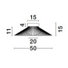 LUCES PENA LE44250 lampa sufitowa LED czarna, metal/szkło, nowoczesna