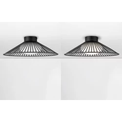 LUCES PENA LE44250 LED ceiling lamp black, metal/glass, modern