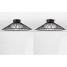 LUCES PENA LE44250 LED ceiling lamp black, metal/glass, modern