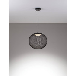 LUCES RITA LE44251/2/3 lampa wisząca LED czarna 3 rozmiary metal/akryl