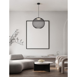 LUCES RITA LE44251/2/3 lampa wisząca LED czarna 3 rozmiary metal/akryl