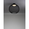 LUCES RITA LE44254/5/6 lampa sufitowa LED czarna 3 rozmiary metal/akryl