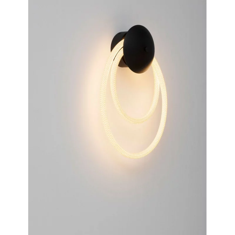 LUCES CURA LE44257 LED wall lamp 3000K black, steel/silicone modern