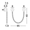 LUCES CURA LE44258 kinkiet LED czarny, stal/silikon, nowoczesny design