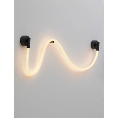 LUCES CURA LE44259 black LED wall lamp 14W, steel/silicone, modern